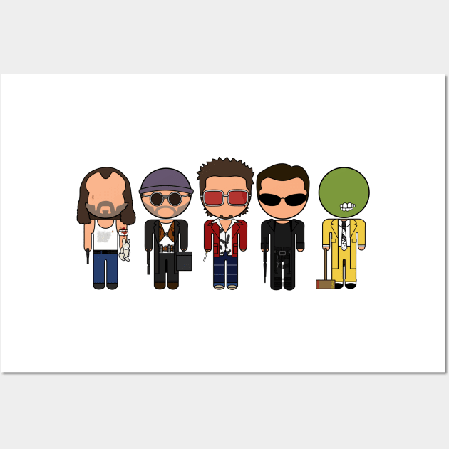 90s Cool Movie Icons - "Vector-Eds" Wall Art by TwistedKoala